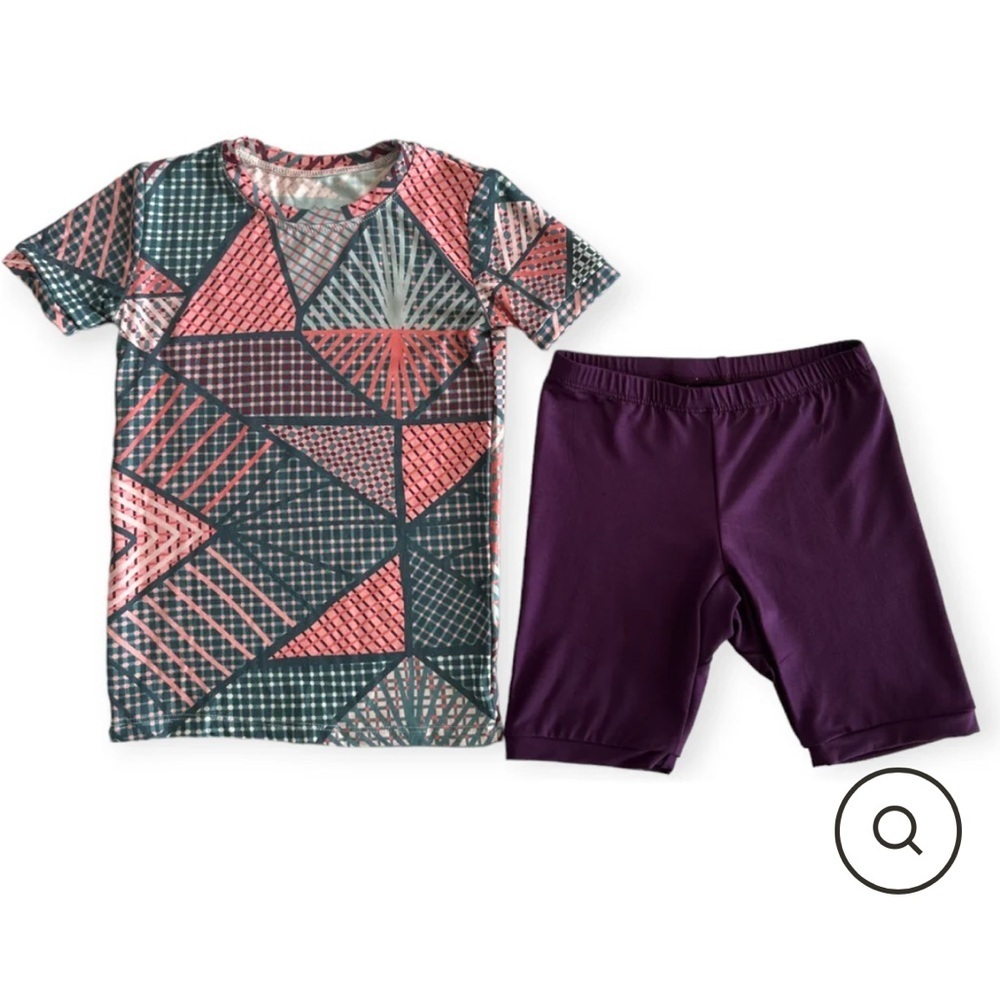 Twilight Plum Bamboo Shorties PJ Set